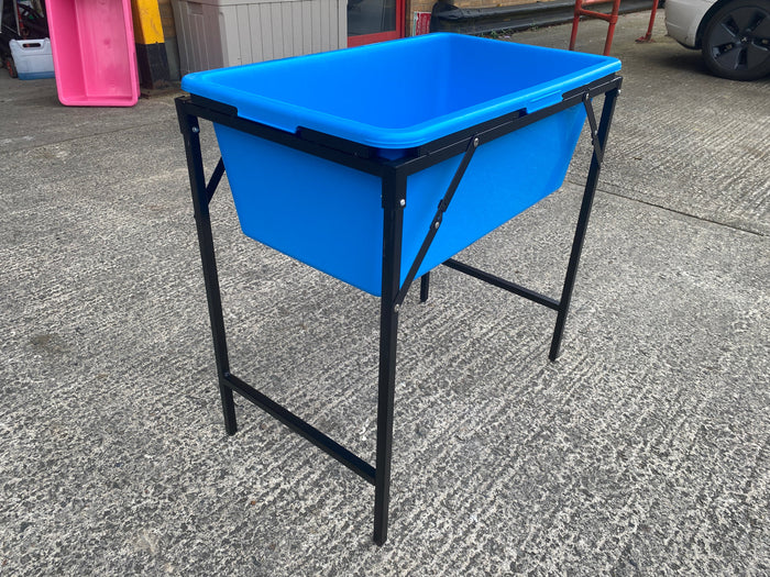 Blue Dog Bath with Drain Valve (WL) and Stand BSP Thread Fitting Water Connector