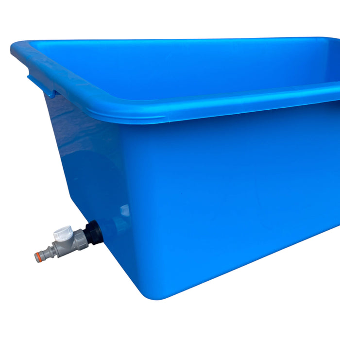 Blue Dog Bath with Drain Valve (WL) DIY Workshop Accessory Pet and Pond Supply