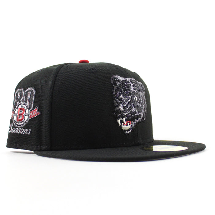 Boston Bruins 80TH Season New Era 59Fifty Fitted Hat (Black Gray Under brim)