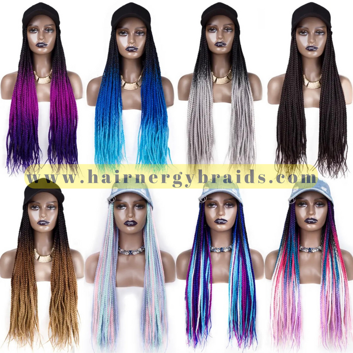 Braided Hat Wig | Summer Hat | Baseball Hat Braid Cap - Camo Baseball Hat | 1B