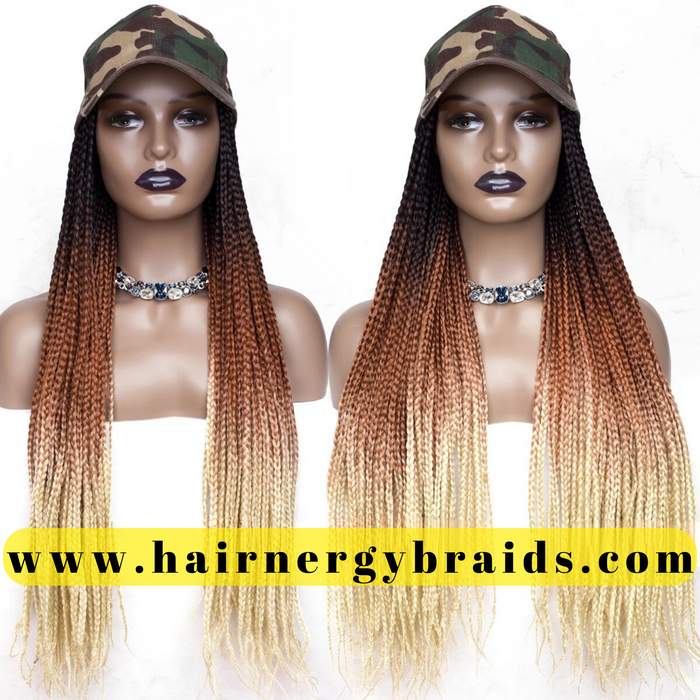 Braided Hat Wig | Summer Hat | Baseball Hat Braid Cap - Camo Baseball Hat | C15 Braids