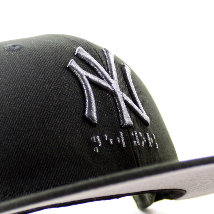 Braille New York Yankees 27 Years New Era 59Fifty Fitted Hat (Black Gray Under Brim)