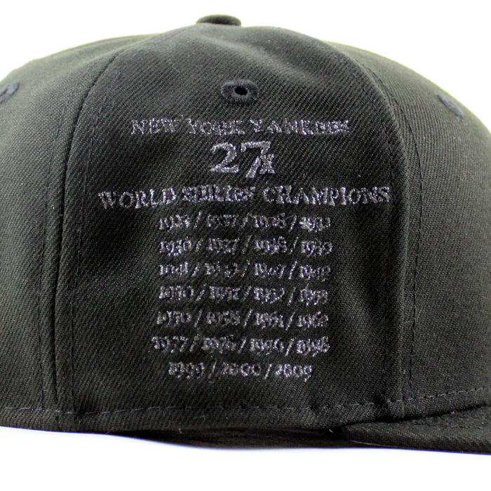 Braille New York Yankees 27 Years New Era 59Fifty Fitted Hat (Black Gray Under Brim)