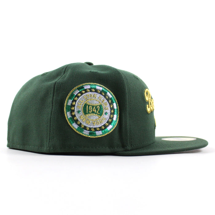 BROOKLYN DODGERS 1942 All Star Game New Era 59Fifty Fitted Hat (Cilantro GREEN Gray Under Brim)