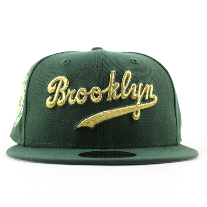 BROOKLYN DODGERS 1942 All Star Game New Era 59Fifty Fitted Hat (Cilantro GREEN Gray Under Brim)