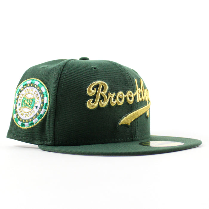 BROOKLYN DODGERS 1942 All Star Game New Era 59Fifty Fitted Hat (Cilantro GREEN Gray Under Brim)