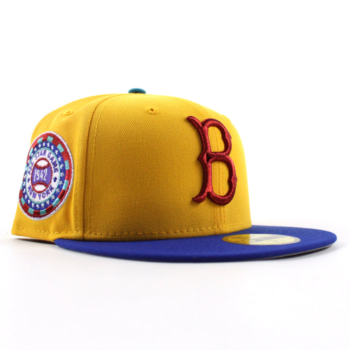 Brooklyn Dodgers 1942 All Star Game New Era 59Fifty Fitted Hat (Gold Blue Gray Gray Under Brim)