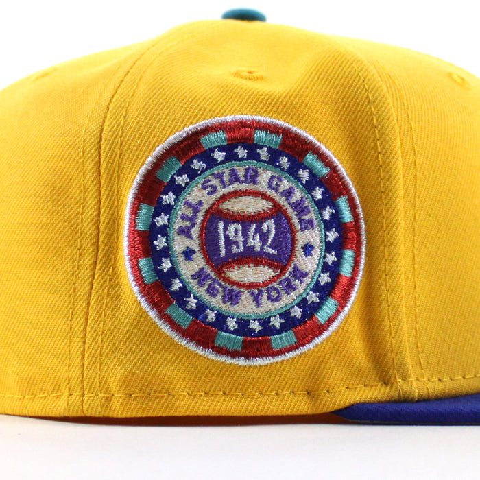 Brooklyn Dodgers 1942 All Star Game New Era 59Fifty Fitted Hat (Gold Blue Gray Gray Under Brim)