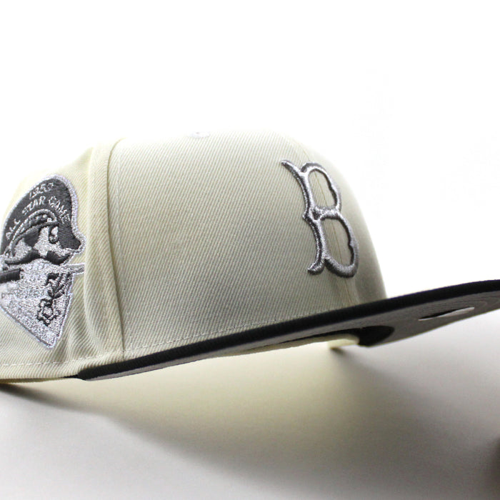 BROOKLYN DODGERS 1959 All Star Game New Era 59Fifty Fitted Hat (Chrome White Black Gray Under Brim)