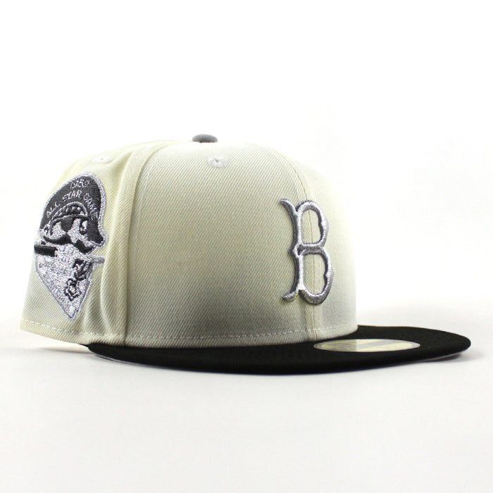 BROOKLYN DODGERS 1959 All Star Game New Era 59Fifty Fitted Hat (Chrome White Black Gray Under Brim)