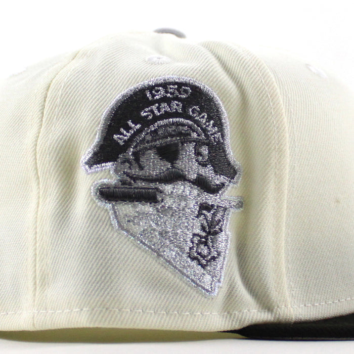 BROOKLYN DODGERS 1959 All Star Game New Era 59Fifty Fitted Hat (Chrome White Black Gray Under Brim)