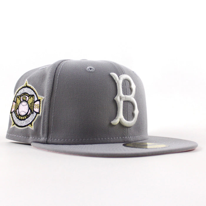 BROOKLYN DODGERS  New Era 59Fifty Fitted Hat (Gray Pink Under Brim)