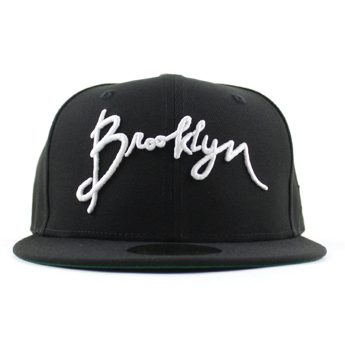 Brooklyn New Era 59Fifty Fitted Hat (Black Green Under Brim)