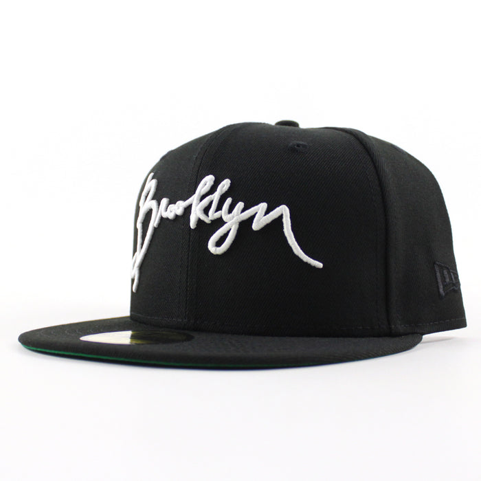 Brooklyn New Era 59Fifty Fitted Hat (Black Green Under Brim)