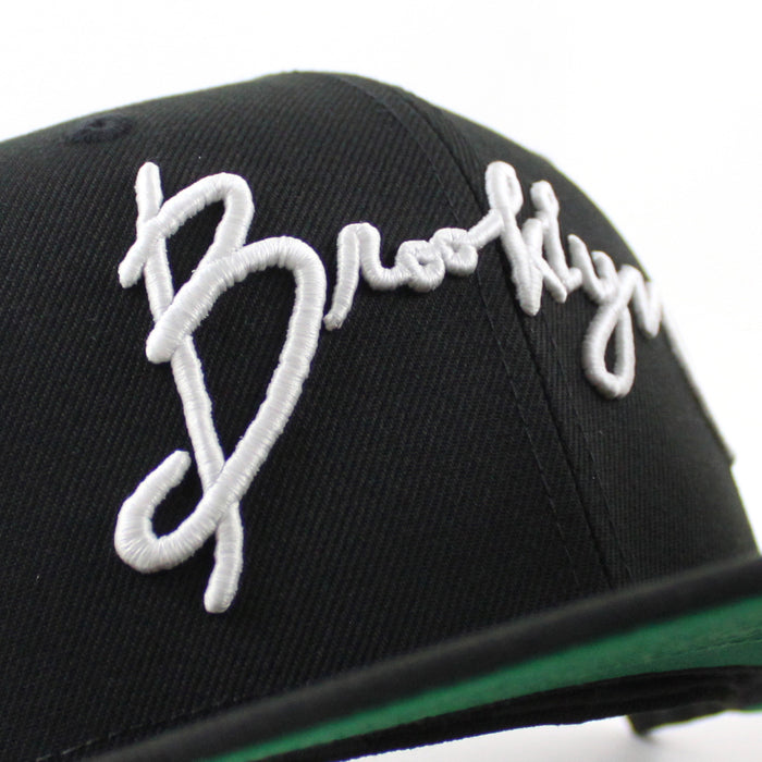 Brooklyn New Era 59Fifty Fitted Hat (Black Green Under Brim)