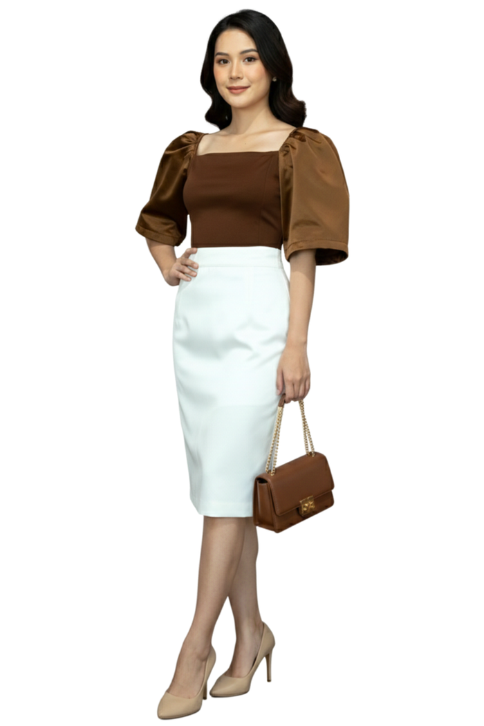 Brown Filipiniana Kimona