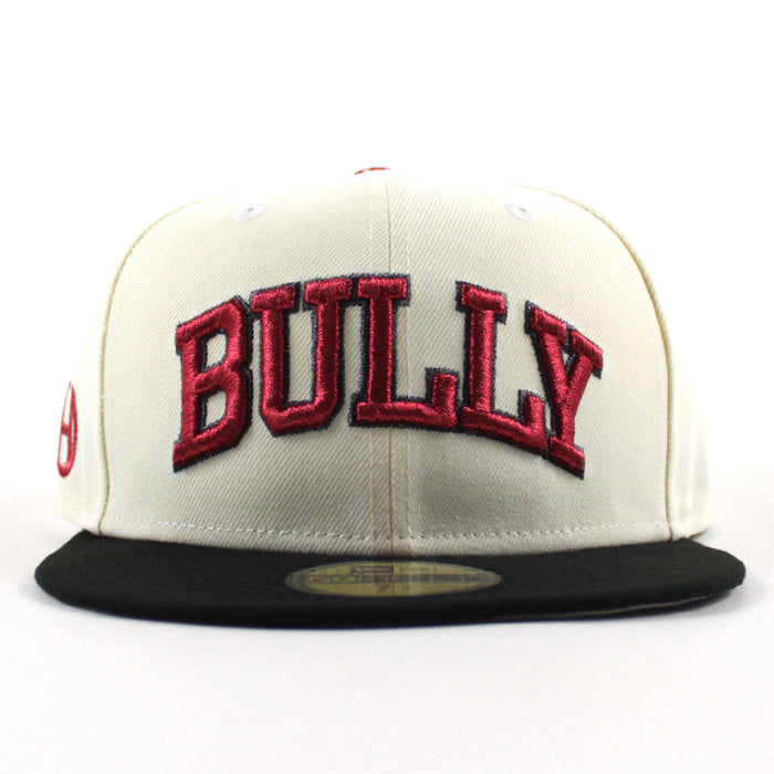 BULLY x Halftime New Era 59Fifty Fitted Hat (Chrome White Black Gray Under brim)