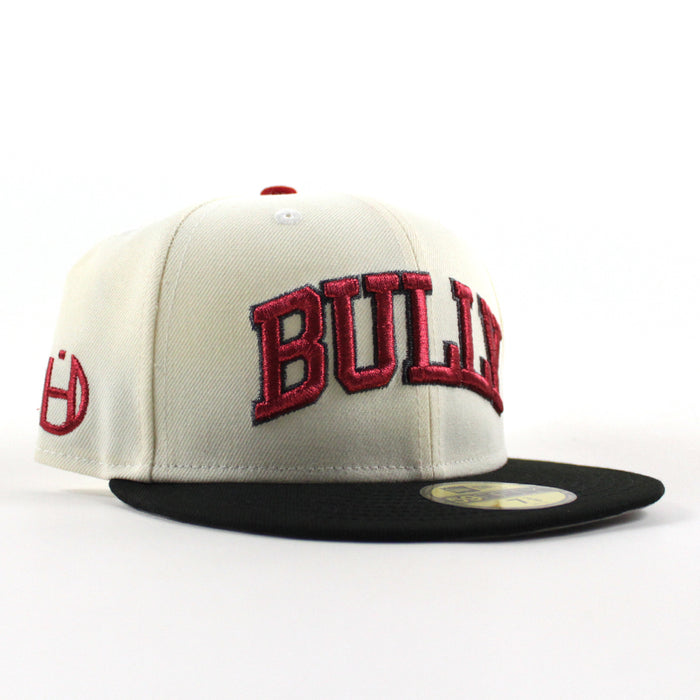 BULLY x Halftime New Era 59Fifty Fitted Hat (Chrome White Black Gray Under brim)