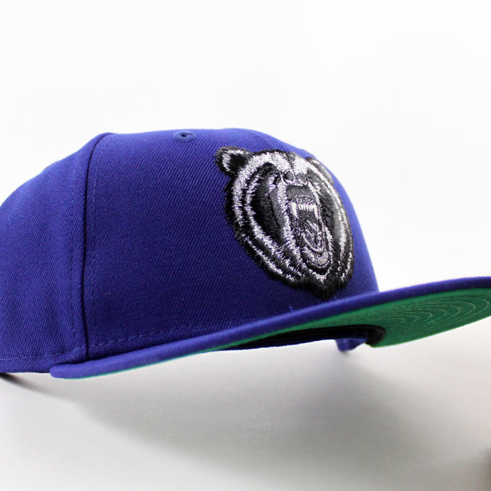 California Republic Grizzly Bear California State New Era 59Fifty Fitted Hat (Royal Blue Green Under brim)