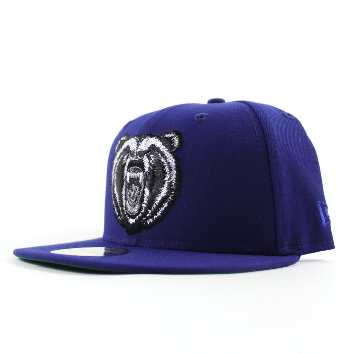 California Republic Grizzly Bear California State New Era 59Fifty Fitted Hat (Royal Blue Green Under brim)