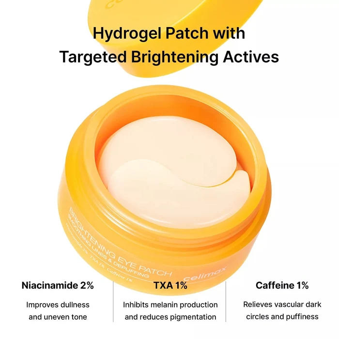 Celimax TXA Brightening Eye Patch (60 Patches) رقعة العين سيليماكس تي إكس إيه لتفتيح العين - Princess Cosmetics Qatar
