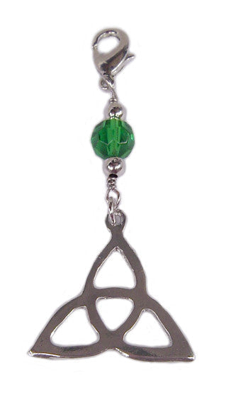 Celtic Eternity Knot Hair Charm – Silver Finish Boho Hair Accessory front view