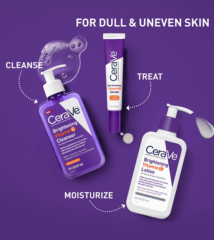 Cerave Brightening Vitamin C Lotion 237ml لوشن سيرافي لتفتيح البشرة بفيتامين سي - Princess Cosmetics Qatar