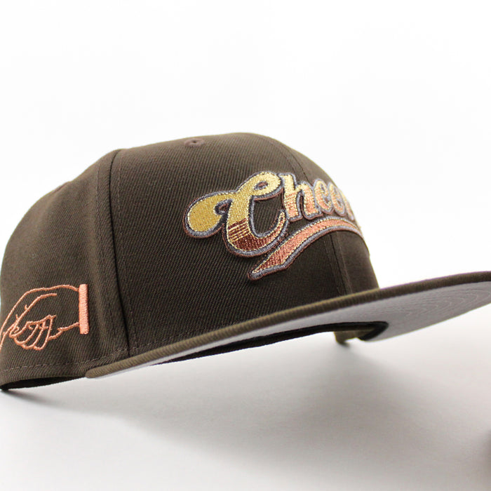CHEERS New Era 59Fifty Fitted Hat (Walnut Brown Gray Under Brim)