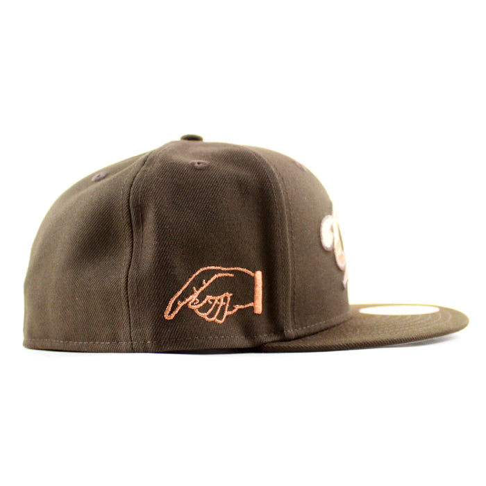 CHEERS New Era 59Fifty Fitted Hat (Walnut Brown Gray Under Brim)