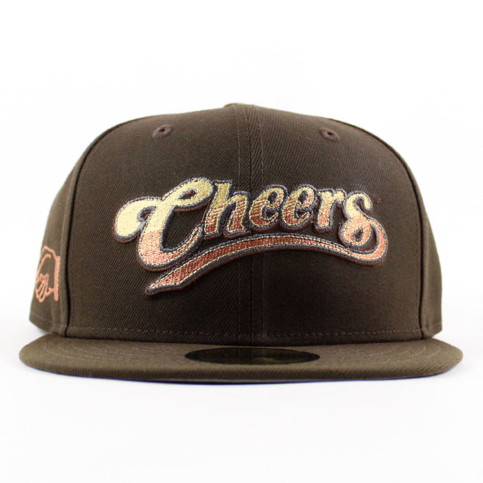 CHEERS New Era 59Fifty Fitted Hat (Walnut Brown Gray Under Brim)