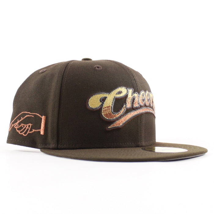 CHEERS New Era 59Fifty Fitted Hat (Walnut Brown Gray Under Brim)