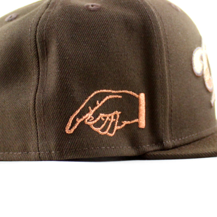 CHEERS New Era 59Fifty Fitted Hat (Walnut Brown Gray Under Brim)