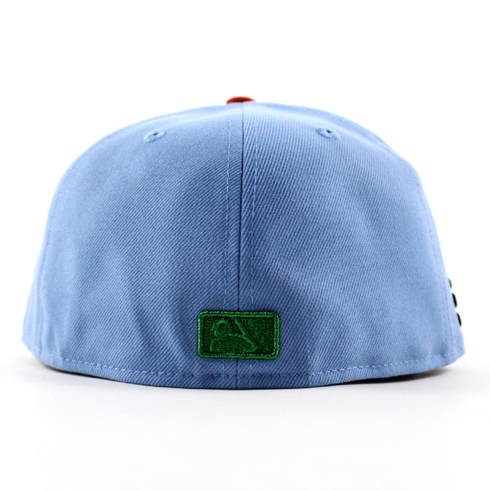 Chesapeake Baysox Waves Patch New Era 59Fifty Fitted Hat (Sky Blue Navy Gray Under Brim)