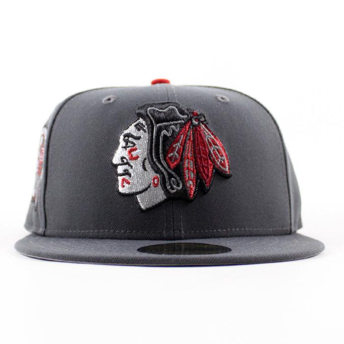 Chicago Blackhawks 1998 Stanley Cup New Era 59Fifty Fitted Hat (Dark Graphite Gray Under brim)