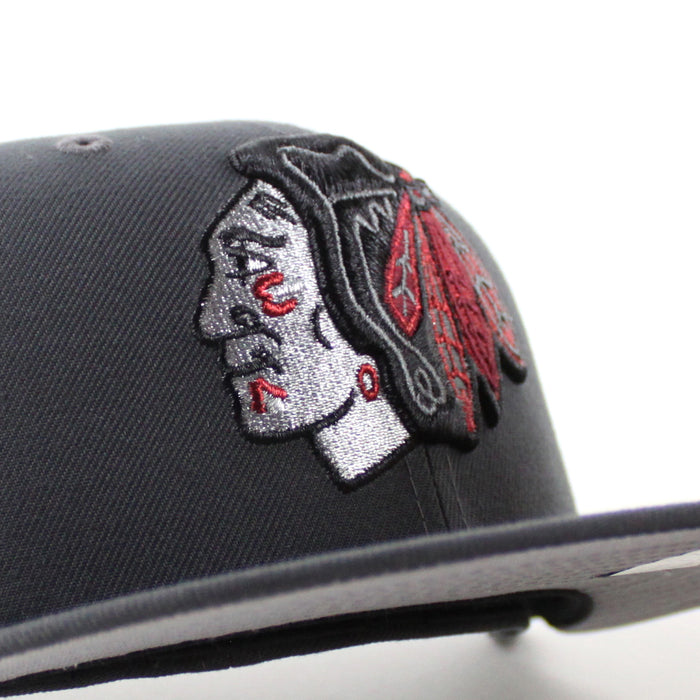 Chicago Blackhawks 1998 Stanley Cup New Era 59Fifty Fitted Hat (Dark Graphite Gray Under brim)