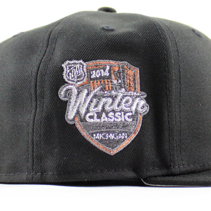 Chicago Blackhawks 2014 Winter Classic Patch New Era 59Fifty Fitted Hat (Black Gray Under brim)