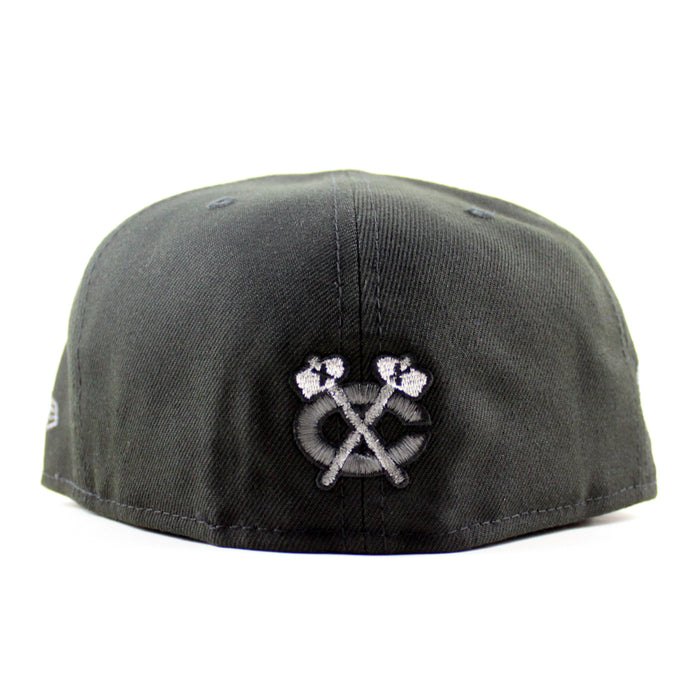 Chicago Blackhawks Campbell Conference  New Era 59Fifty Fitted Hat (Black Gray Under brim)