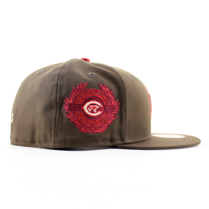 Chicago Cubs 100 Years New Era 59Fifty Fitted Hat (Walnut Gray Under Brim)