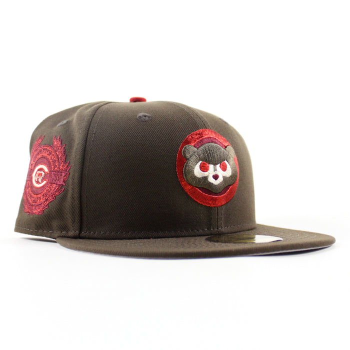 Chicago Cubs 100 Years New Era 59Fifty Fitted Hat (Walnut Gray Under Brim)