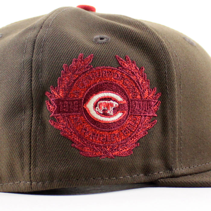 Chicago Cubs 100 Years New Era 59Fifty Fitted Hat (Walnut Gray Under Brim)