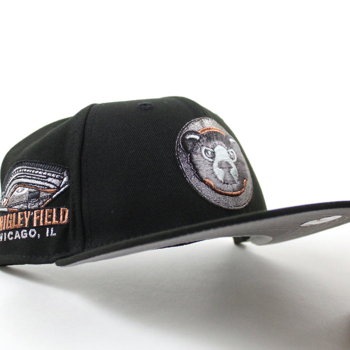 Chicago Cubs Wrigley Park New Era 59Fifty Fitted Hat (Black Gray Under Brim)