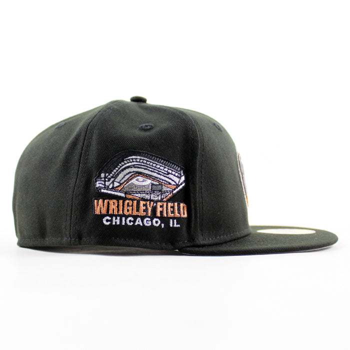Chicago Cubs Wrigley Park New Era 59Fifty Fitted Hat (Black Gray Under Brim)