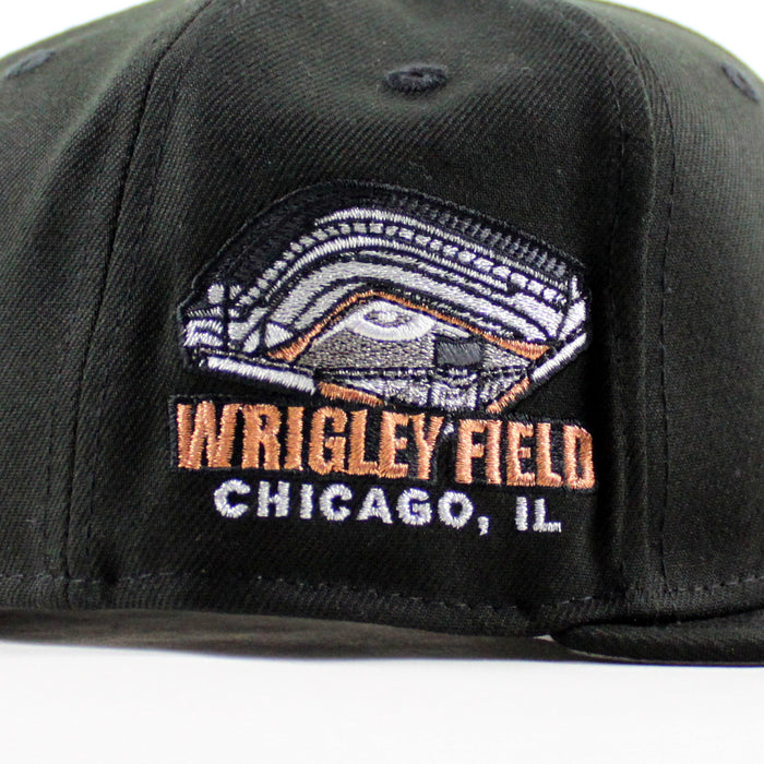 Chicago Cubs Wrigley Park New Era 59Fifty Fitted Hat (Black Gray Under Brim)