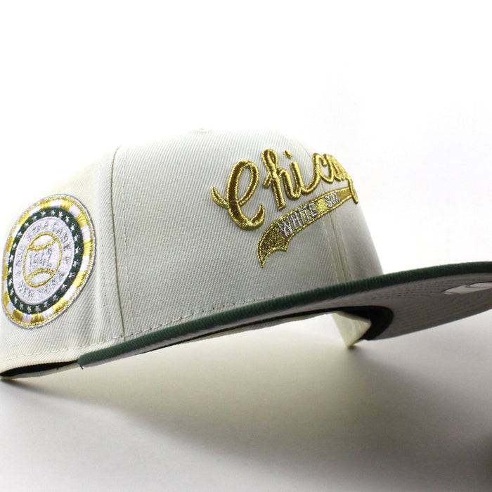 Chicago White Sox 1942 All Star Game New Era Fitted 59Fifty Hat (Chrome White Cilantro Green Gray Under Brim)