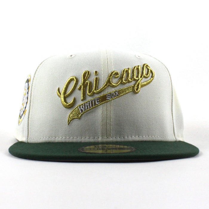 Chicago White Sox 1942 All Star Game New Era Fitted 59Fifty Hat (Chrome White Cilantro Green Gray Under Brim)