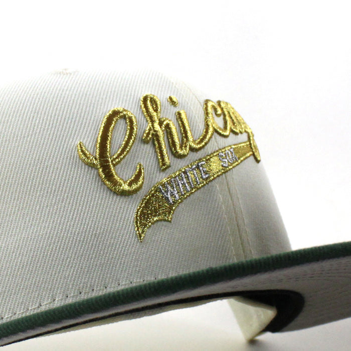 Chicago White Sox 1942 All Star Game New Era Fitted 59Fifty Hat (Chrome White Cilantro Green Gray Under Brim)