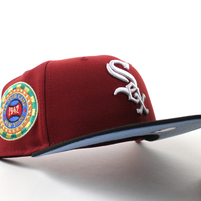 Chicago White Sox 1942 All Star Game New Era Fitted 59Fifty Hat (Red Black Sky Blue Under Brim)