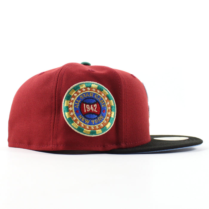 Chicago White Sox 1942 All Star Game New Era Fitted 59Fifty Hat (Red Black Sky Blue Under Brim)