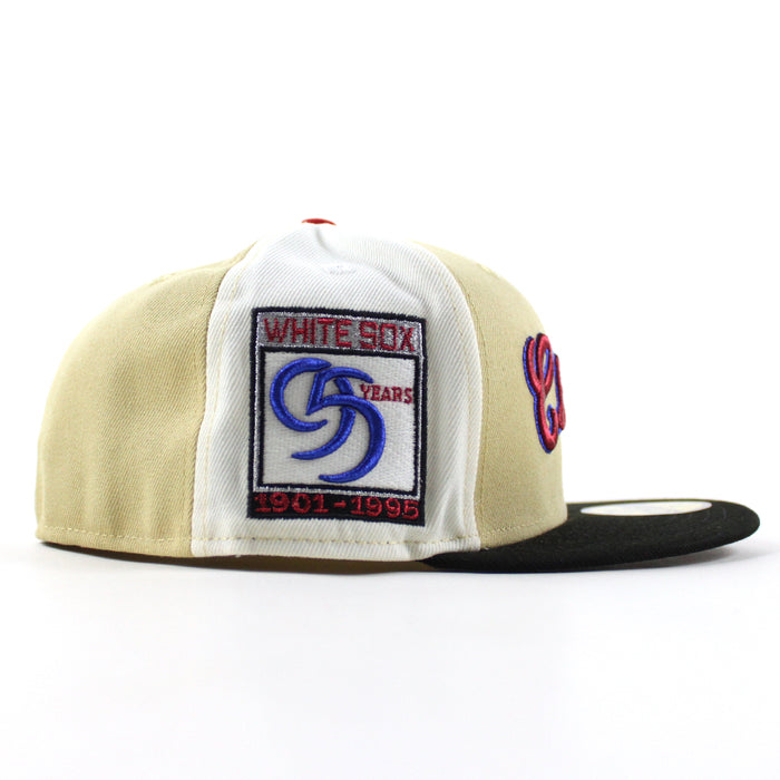 Chicago White Sox 95 Years New Era Fitted 59Fifty Hat (Multi Color Black Gray Under Brim)