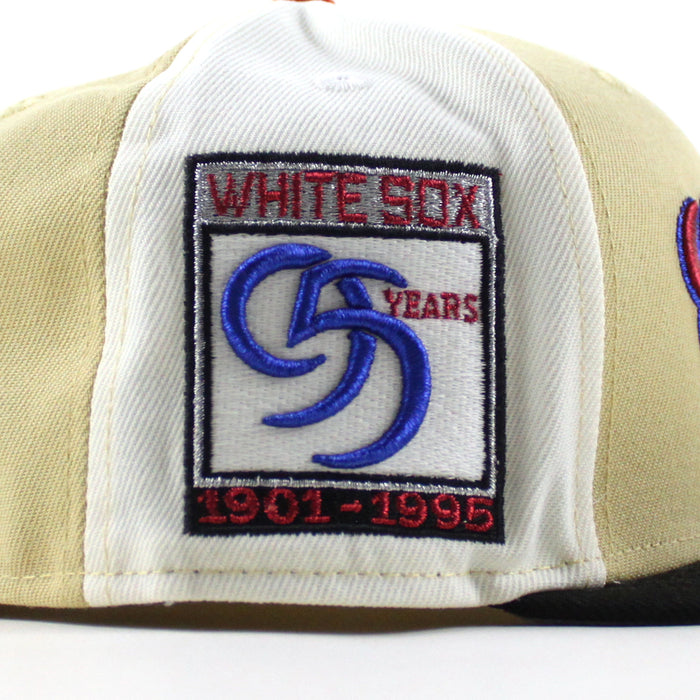 Chicago White Sox 95 Years New Era Fitted 59Fifty Hat (Multi Color Black Gray Under Brim)